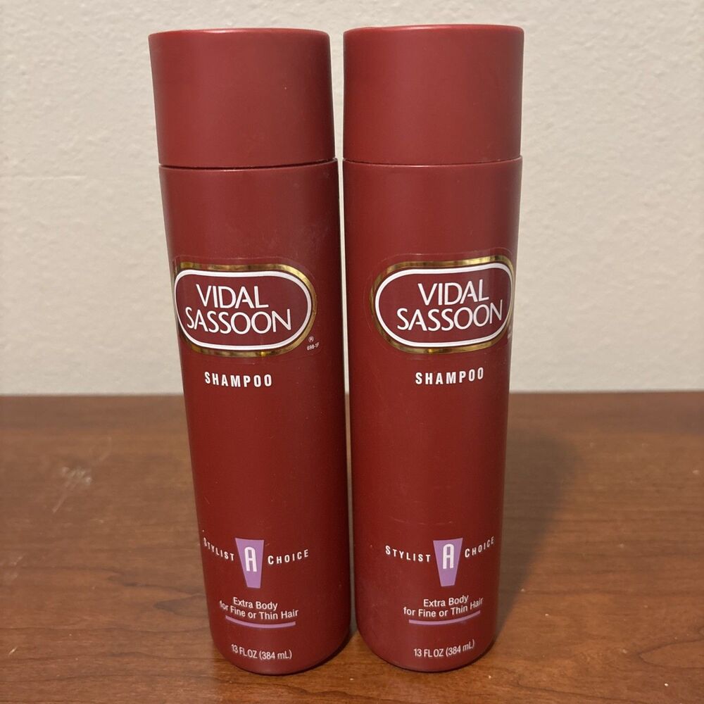 Vidal Sassoon A Shampoo Extra Body For Fine Or Thin Hair- 13 oz HTF 2 Bottles